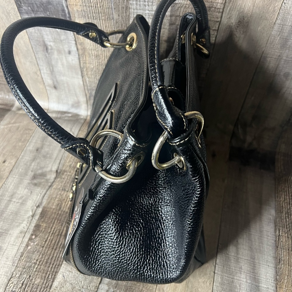 Daks black leather top handle shoulder bag - Picture 15 of 16